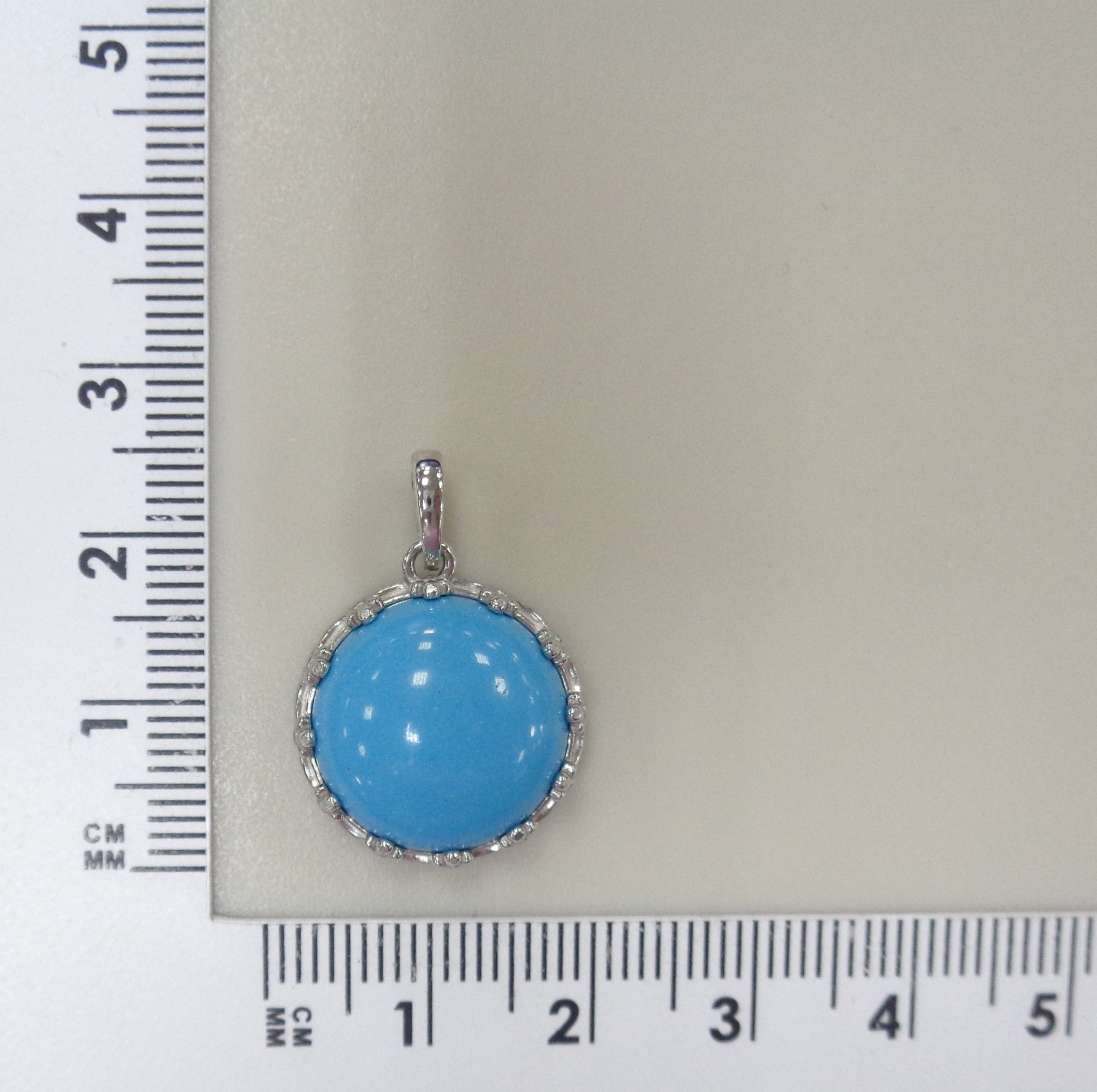 Серебряная подвеска с бирюзой